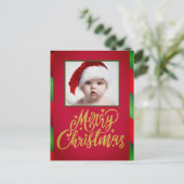 Einfach ein Foto Rot und Grün Streifen Weihnachten (Stehend Vorderseite)