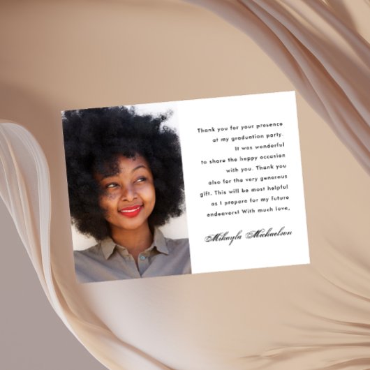 Einfach ein Foto Vielen Dank Message Abschluss Postkarte