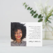 Einfach ein Foto Vielen Dank Message Abschluss Postkarte (Stehend Vorderseite)