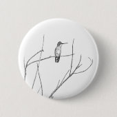 Einfach ein Hummingbird auf einem Stock Button (Vorderseite)