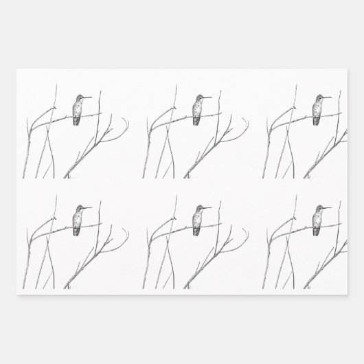 Einfach ein Hummingbird auf einem Stock Geschenkpapier Set (Vorderseite 2)