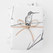 Einfach ein Hummingbird auf einem Stock Geschenkpapier Set (Beispiel)