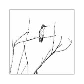 Einfach ein Hummingbird auf einem Stock Gummistempel (Prägung)