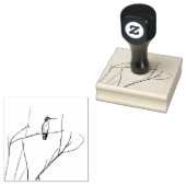 Einfach ein Hummingbird auf einem Stock Gummistempel (Stempel)