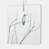 Einfach ein Hummingbird auf einem Stock Keramikornament (Links)