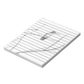 Einfach ein Hummingbird auf einem Stock Notizblock (Rotiert)