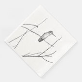 Einfach ein Hummingbird auf einem Stock Serviette (Ecke)