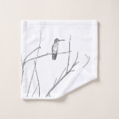 Einfach ein Kolibri auf einem Stock Badhandtuch Set (Waschlappen)