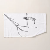 Einfach ein Kolibri auf einem Stock Badhandtuch Set (Handtuch)