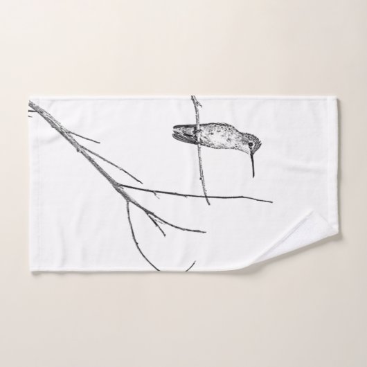 Einfach ein Kolibri auf einem Stock Badhandtuch Set (Handtuch)