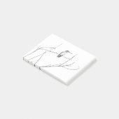 Einfach ein Kolibri auf einem Stock Post-it Klebezettel (angewinkelt)