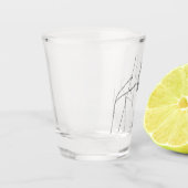 Einfach ein Kolibri auf einem Stock Schnapsglas (Links)