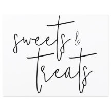 Einfach ein kurzes Dessert Tafelzeichen