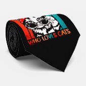 EINFACH EIN MÄDCHEN, DAS LIEBEN KATZT lustige nied Krawatte (Gerollt)