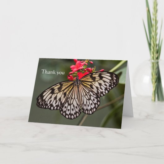 Einfach ein Papierkitschmetterling Dankeskarte (Vorderseite)