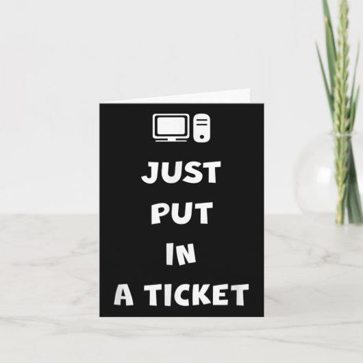 Einfach ein Ticket ausstellen Karte (Vorderseite)