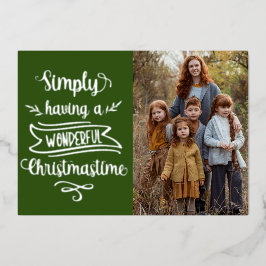 Einfach ein wunderschönes Weihnachts-Foto Foil hab Folien Feiertagskarte