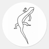 Einfach eine Eidechse gezeichnet, Aufkleber (Vorderseite)