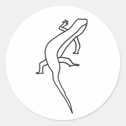 Einfach eine Eidechse gezeichnet, Aufkleber (Vorderseite)