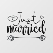 Einfach eine elegante Skripthochzeit Fensteraufkleber (Blatt)