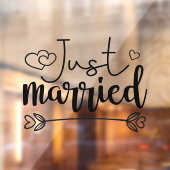 Einfach eine elegante Skripthochzeit Fensteraufkleber (Blatt 2)