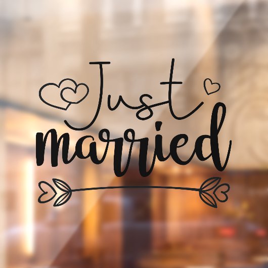 Einfach eine elegante Skripthochzeit Fensteraufkleber (Blatt 2)