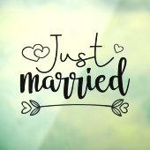 Einfach eine elegante Skripthochzeit Fensteraufkleber (Blatt 3)