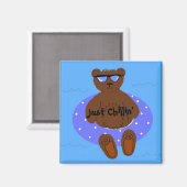 Einfach einen Bären in einer inneren Tube abkühlen Magnet (Vorderseite/Rückseite)