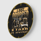 Einfach einen Lastwagen abgelegt" Große Wanduhr (Winkel)