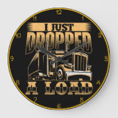 Einfach einen Lastwagen abgelegt" Große Wanduhr (Vorderseite)