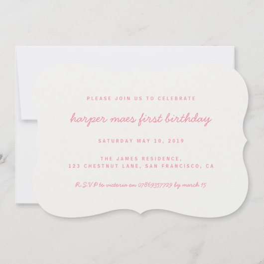 EINFACH EINFACH EINFACH, WUNDERBAR EINLADUNG (Rückseite)