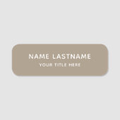 Einfach einfaches Tan Beige Button Sicherheit Magn (Vorderseite)