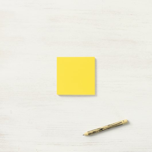Einfach einfarbiges Gelb Post-it Klebezettel (Auf Schreibtisch)