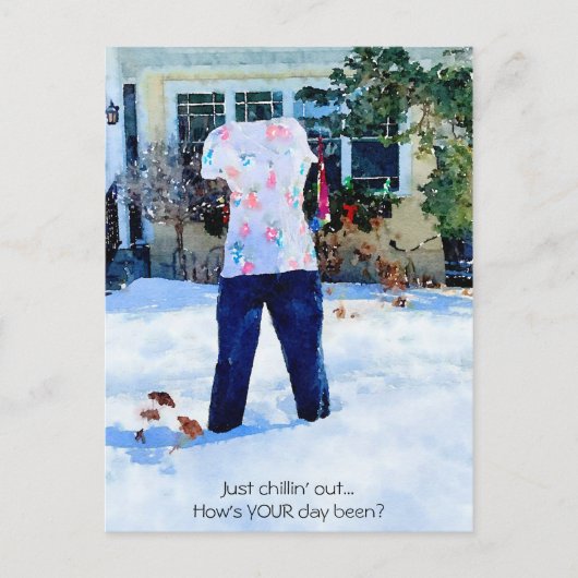 Einfach eingefrorene Möwen mit Postkarte abkühlen (Vorderseite)