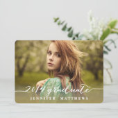 Einfach| Einladung zur Graduierung (Stehend Vorderseite)