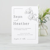 EINFACH! Einladung zur Hochzeit - Ihre eigenen Dat (Stehend Vorderseite)