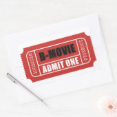 Einfach einräumen - B-Film-Ticket Rechteckiger Aufkleber (Umschlag)