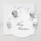 Einfach Elagant Weiß und Silberes Weihnachtsgebäck Einladung (Rückseite)