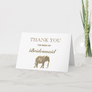 Einfach Elefant Danke, dass du meine Brautjungfer  Karte