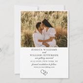 Einfach elegant 2 Foto Hochzeit Save The Date (Rückseite)