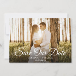 Einfach elegant 3 Foto Hochzeit Save The Date