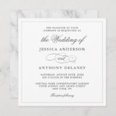 Einfach Elegant Affair Square Hochzeit Einladung (Vorne/Hinten)