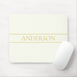 Einfach Elegant Anpassbarer Text Gold Beige Mousepad