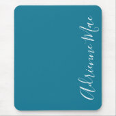 Einfach elegant Aquamarin Blue Personalisiert Mousepad (Vorne)
