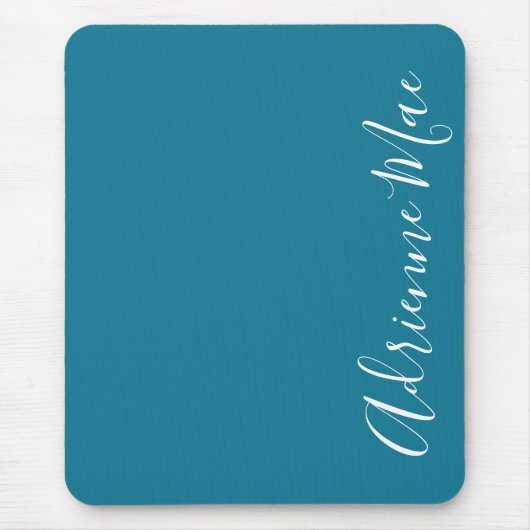 Einfach elegant Aquamarin Blue Personalisiert Mousepad (Vorne)