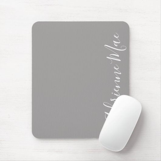 Einfach Elegant Ash Gray Personalisiert Mousepad (Mit Mouse)