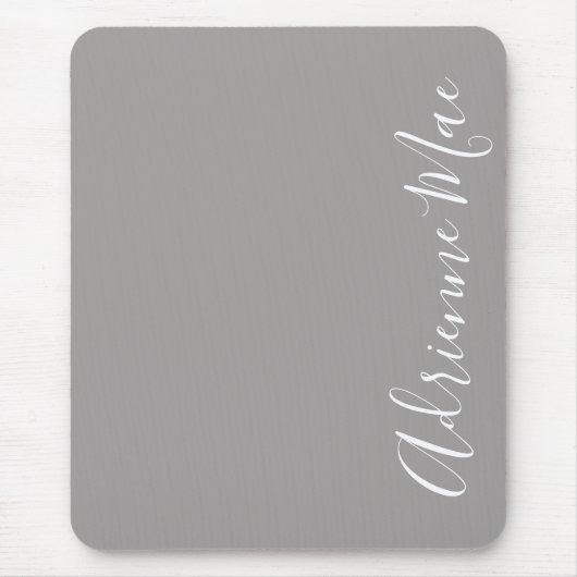 Einfach Elegant Ash Gray Personalisiert Mousepad (Vorne)
