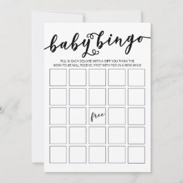 Einfach Elegant Baby Shower Bingo Einladung