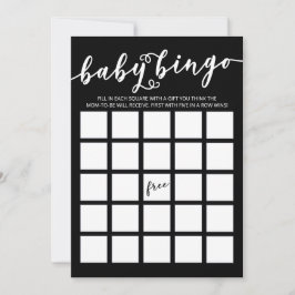 Einfach Elegant Baby Shower Bingo Einladung