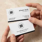 Einfach elegant Beruflich - Schlicht Schwarz-weiß Visitenkarte